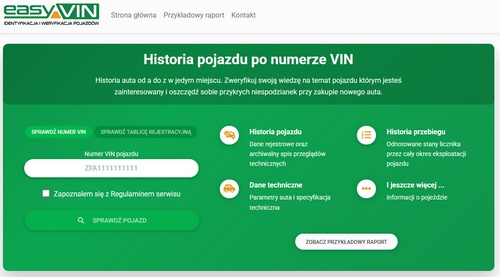 sprawdzam win pojazdu